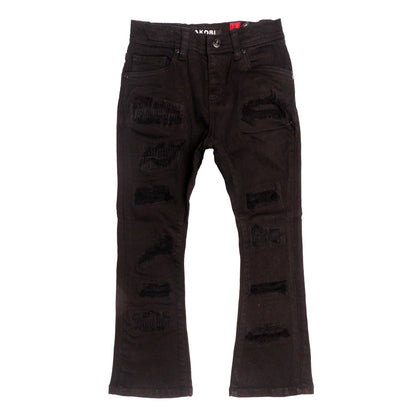 B1903 Makobi Montego Kids Jeans with Underlay - Black