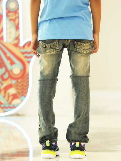 B1903 Makobi Montego Kids Jeans with Underlay - Dirt