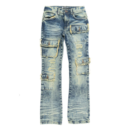 MAKOBI B1968 "KIDS" Cesare Stacked Jeans - Vintage