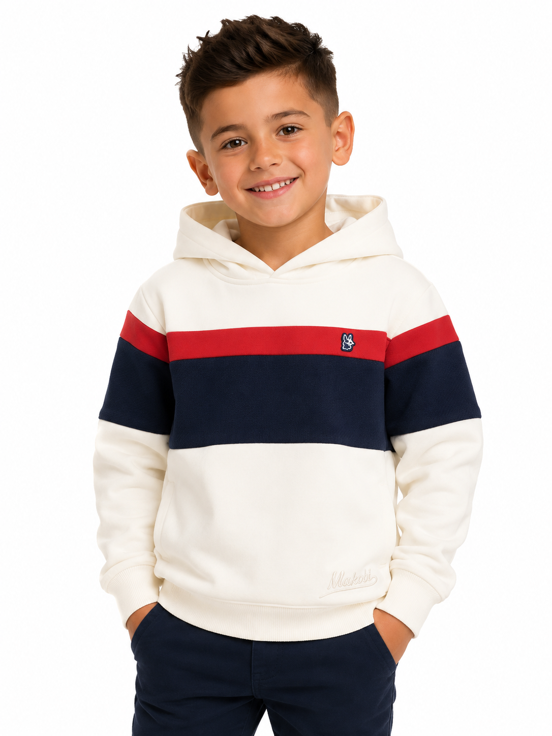 MAKOBI KIDS MONOGRAM HOODIE