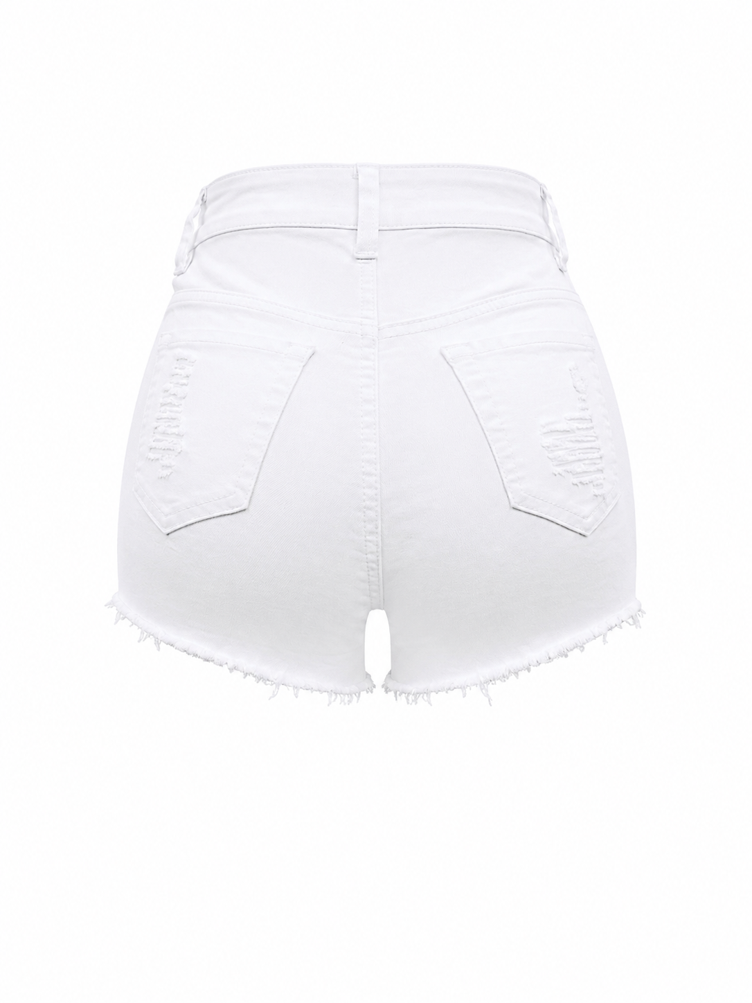 REDFOX WOMEN FRAYED HEM DENIM SHORTS