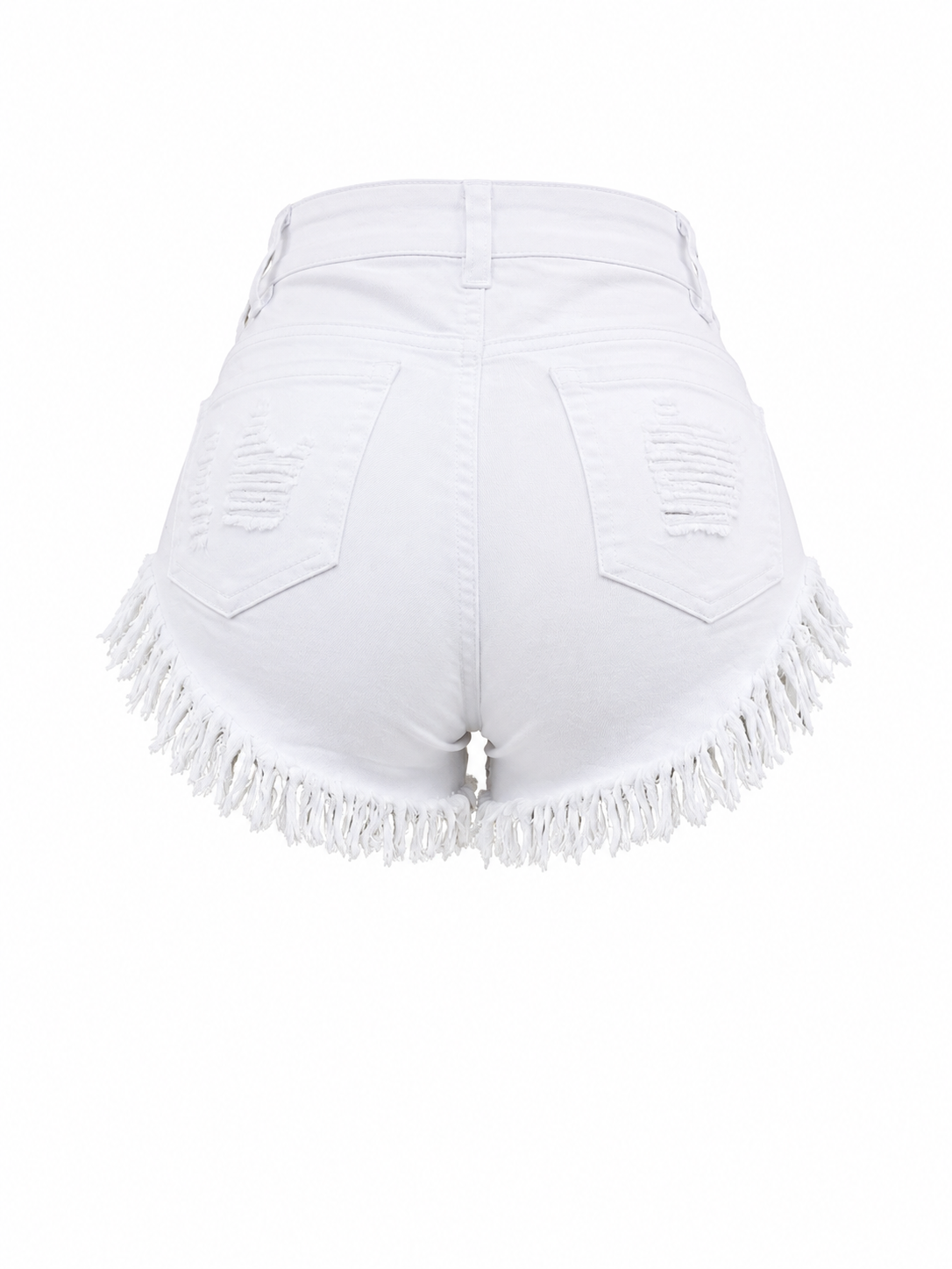 REDFOX WOMEN DISTRESSED FRAYED DENIM SHORTS