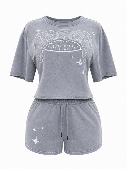REDFOX WOMEN'S "FEARLESS" CROP & SHORT SET