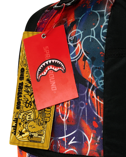 SPRAYGROUND DIABLO MURAL FIRE BACKPACK UNISEX OS MULTI ADJUSTABLE STRAP SPR332 (B8890)