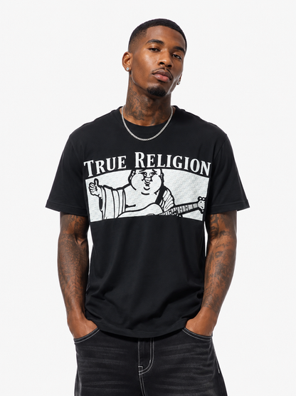 TRUE RELIGION MEN'S CHECKERED BUDDHA TEE (110316)