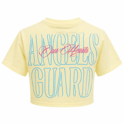 REDFOX WOMEN'S "ANGEL GUARD OUR HEARTS" CROP TEE