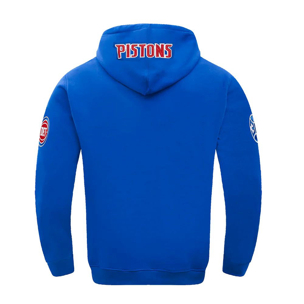 PRO STANDARD NBA DETROIT PISTONS OLD ENGLISH MEN'S PULLOVER HOODIE