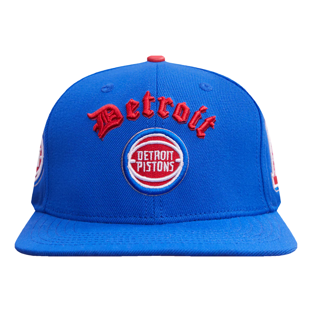 PRO STANDARD DETROIT PISTONS OLD ENGLISH SNAPBACK CAP
