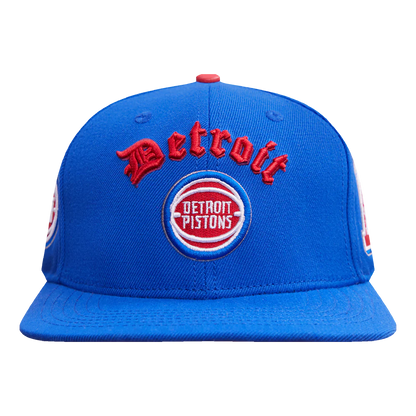 PRO STANDARD DETROIT PISTONS OLD ENGLISH SNAPBACK CAP