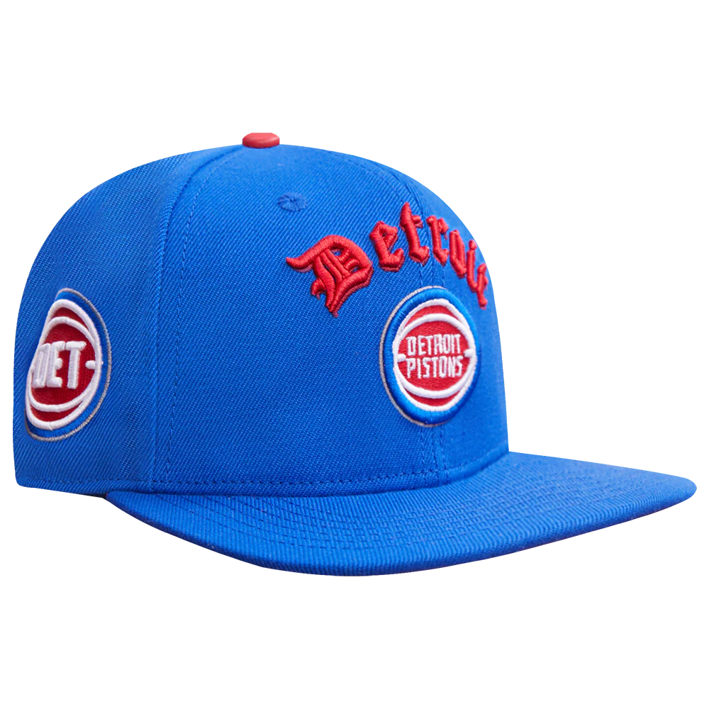 PRO STANDARD DETROIT PISTONS OLD ENGLISH SNAPBACK CAP