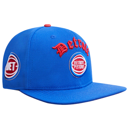 PRO STANDARD DETROIT PISTONS OLD ENGLISH SNAPBACK CAP