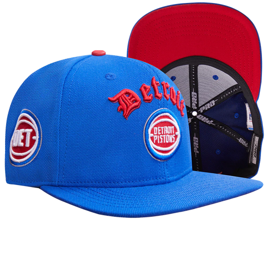 PRO STANDARD DETROIT PISTONS OLD ENGLISH SNAPBACK CAP