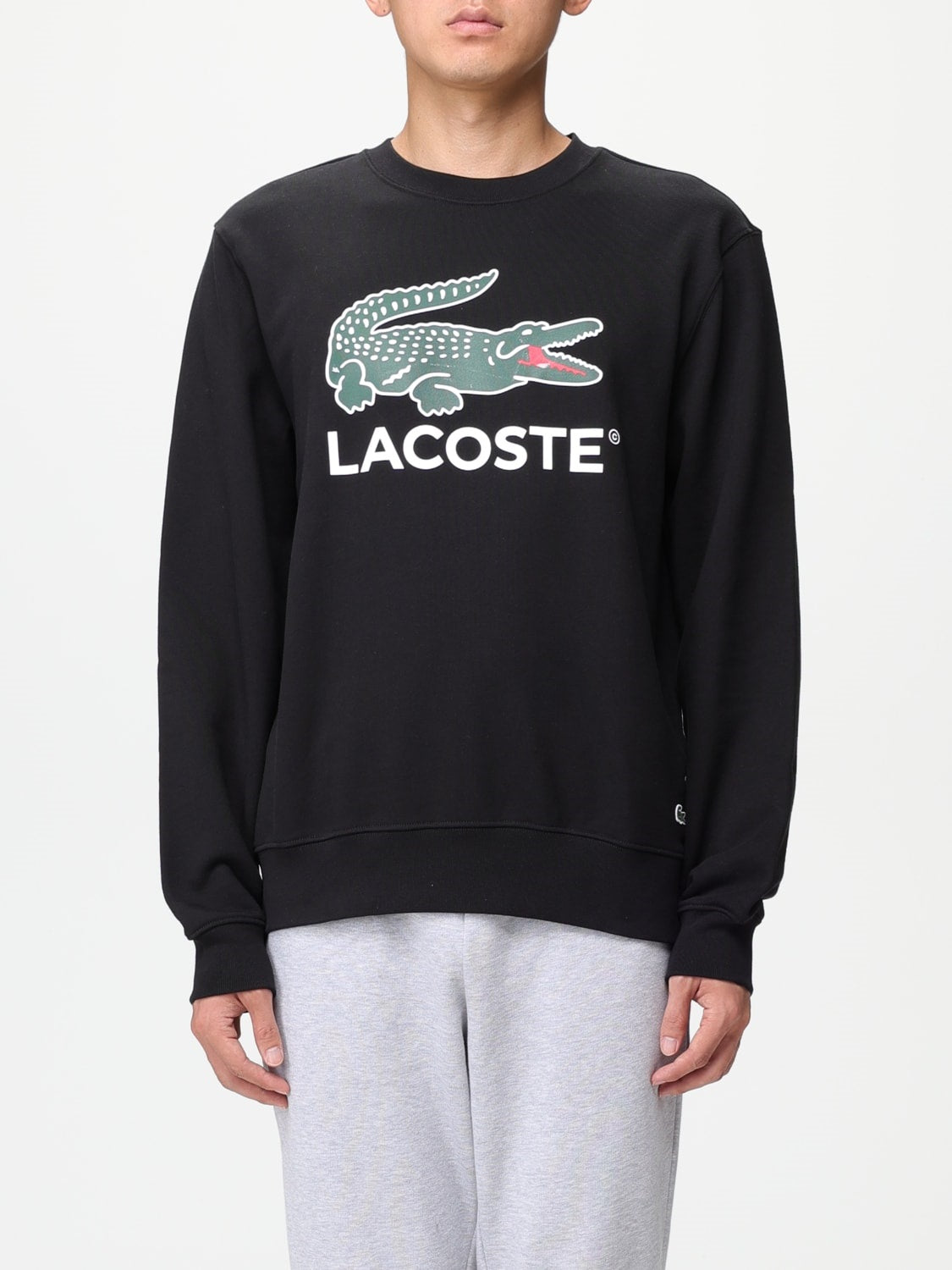 Lacoste - Men's Classic Fit Cotton Fleece Sweatshirt - Black