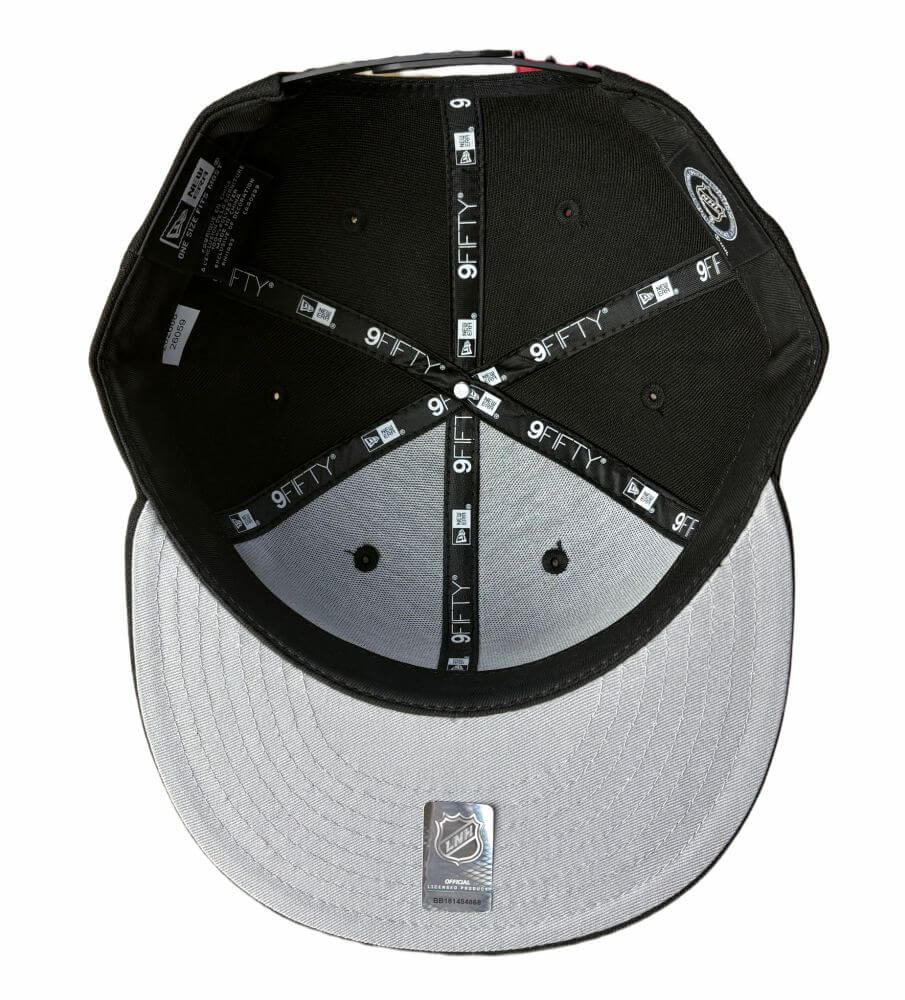 NEW ERA DETROIT RED WINGS BLACK/BLK MEN’S 9FIFTY SNAPBACK
