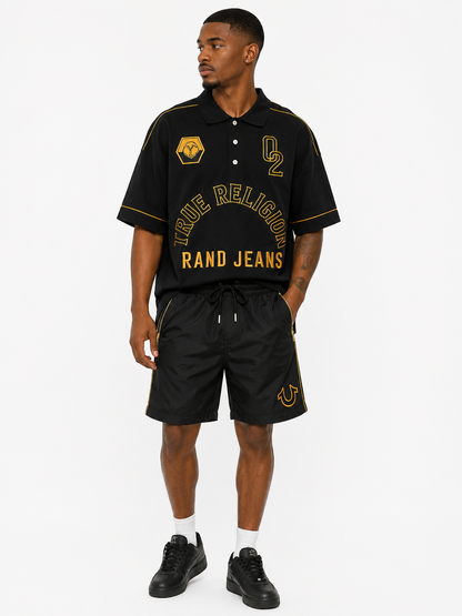 TRUE RELIGION MEN'S MESH BLOCK SATIN SHORT (110352)