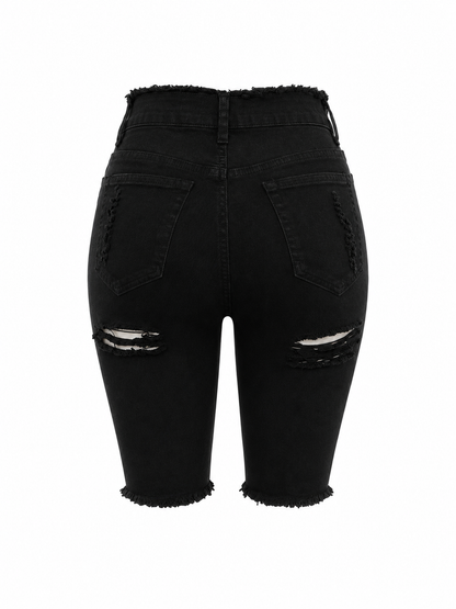 REDFOX WOMEN SUMMER STORM DISTRESSED BERMUDA SHORTS
