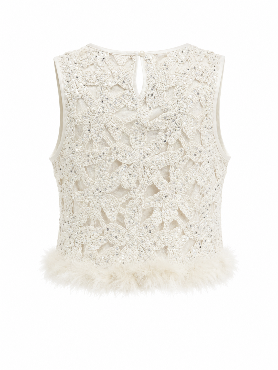 HOT & DELICIOUS WOMEN FEATHERED ELEGANCE TOP