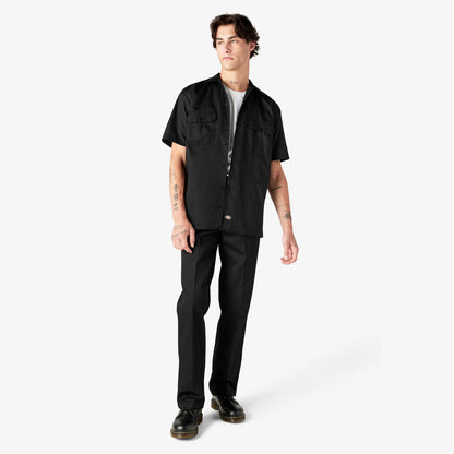DICKIES MENS S/S WORK SHIRT (1574)-BLACK