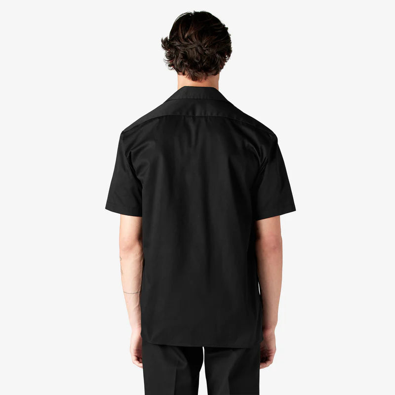 DICKIES MENS S/S WORK SHIRT (1574)-BLACK