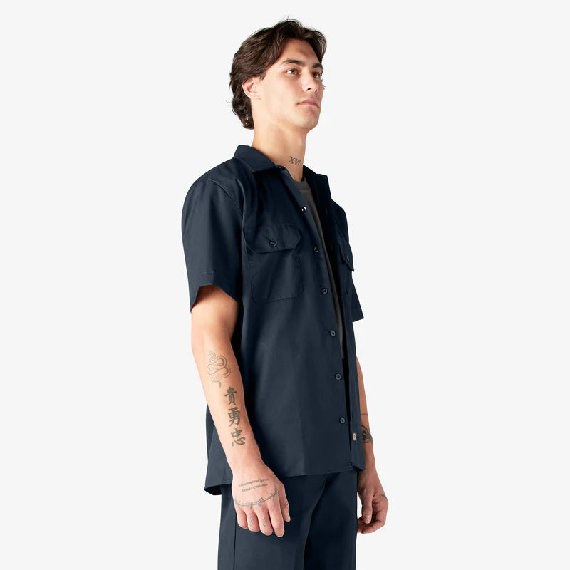 DICKIES MENS S/S WORK SHIRT (15740DN)- NAVY