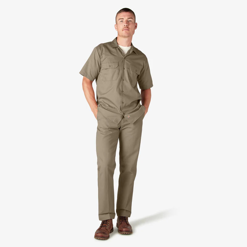 MENS S/S WORK SHIRT (1574)- DESERT SAND - 0DS