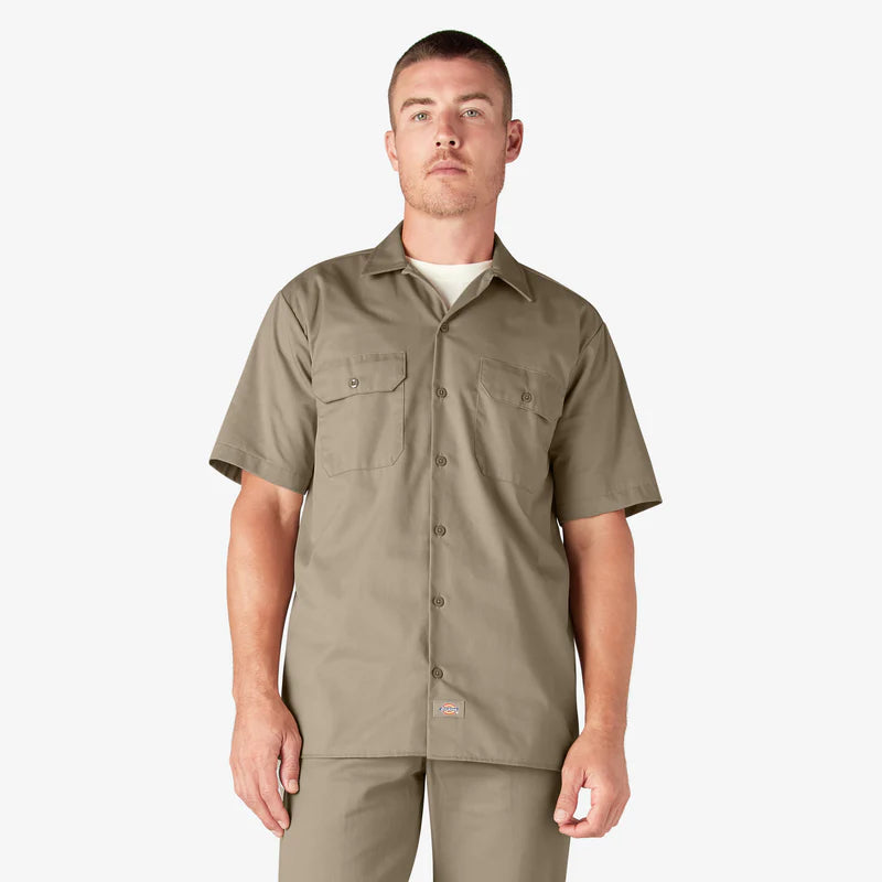 MENS S/S WORK SHIRT (1574)- DESERT SAND - 0DS