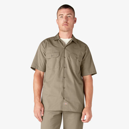 MENS S/S WORK SHIRT (1574)- DESERT SAND - 0DS
