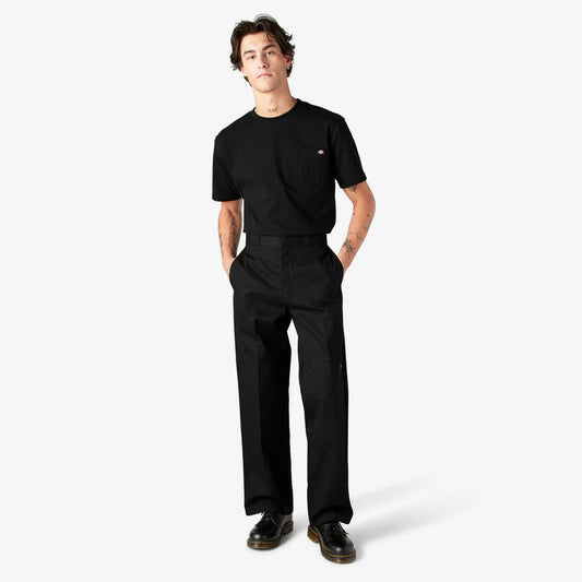 DICKIES  MENS TWILL DOUBLE KNEE WORK PANT (85283)- BLACK