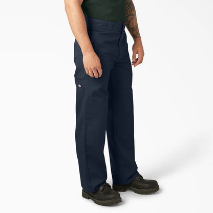 DICKIES MENS TWILL DOUBLE KNEE WORK PANT (85283)-DARK NAVY - 0DN