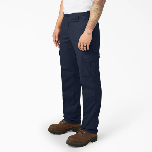 DICKIES- MENS TWILL CARGO PANT NAVY (WP595)