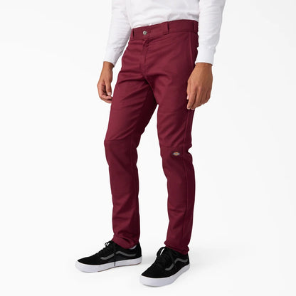 DICKIES MEN'S TWILL DOUBLE KNEE SKINNY FIT WORK PANTS (DWP811)