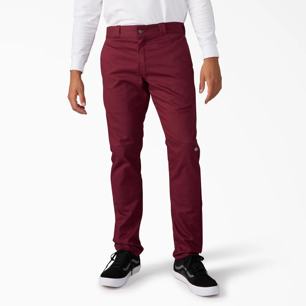 DICKIES MEN'S TWILL DOUBLE KNEE SKINNY FIT WORK PANTS (DWP811)