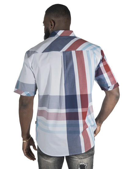VENO  Robert Plaid Button-Down Shirt -(V842)
