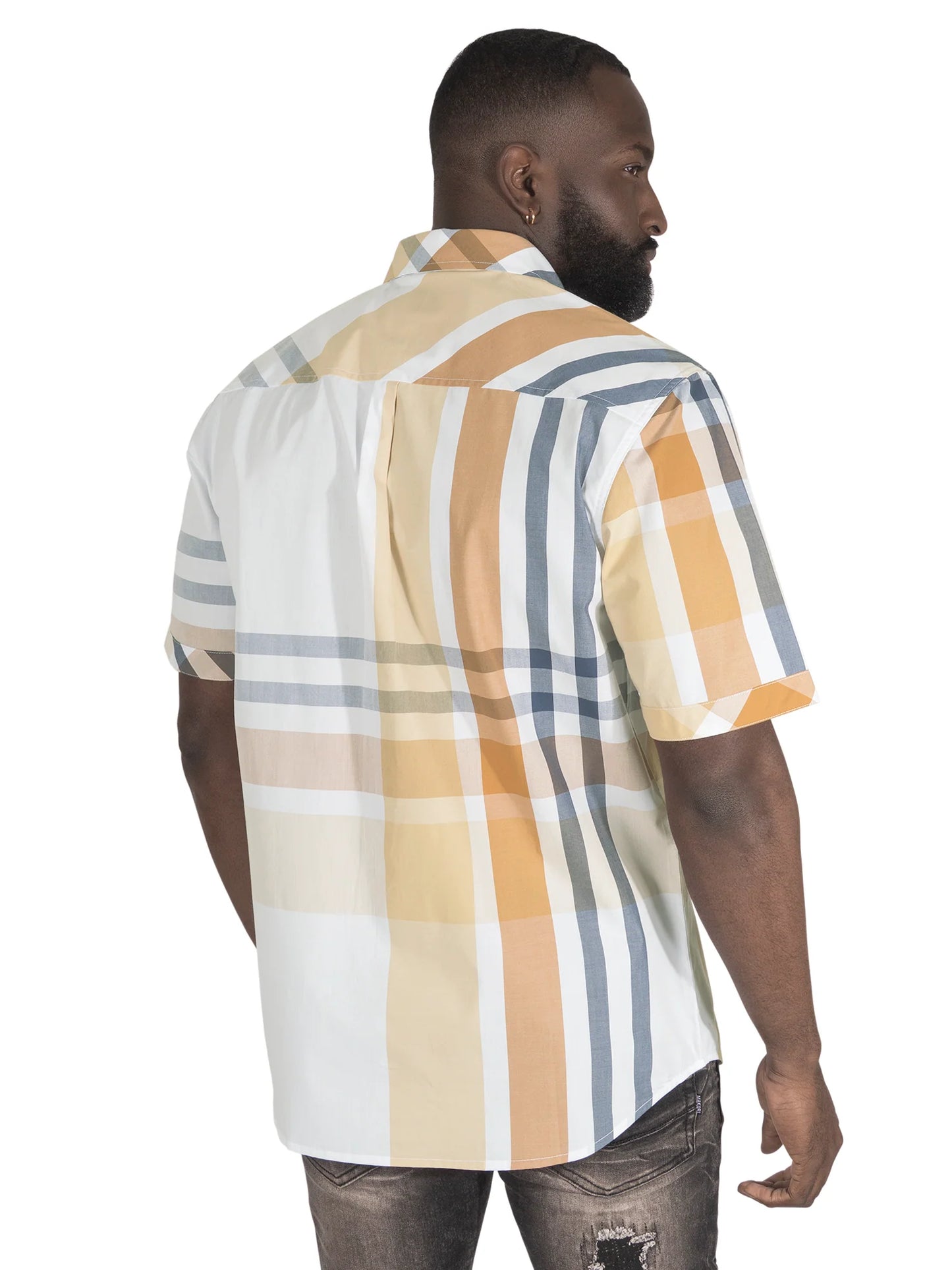 VENO  Robert Plaid Button-Down Shirt -(V842)