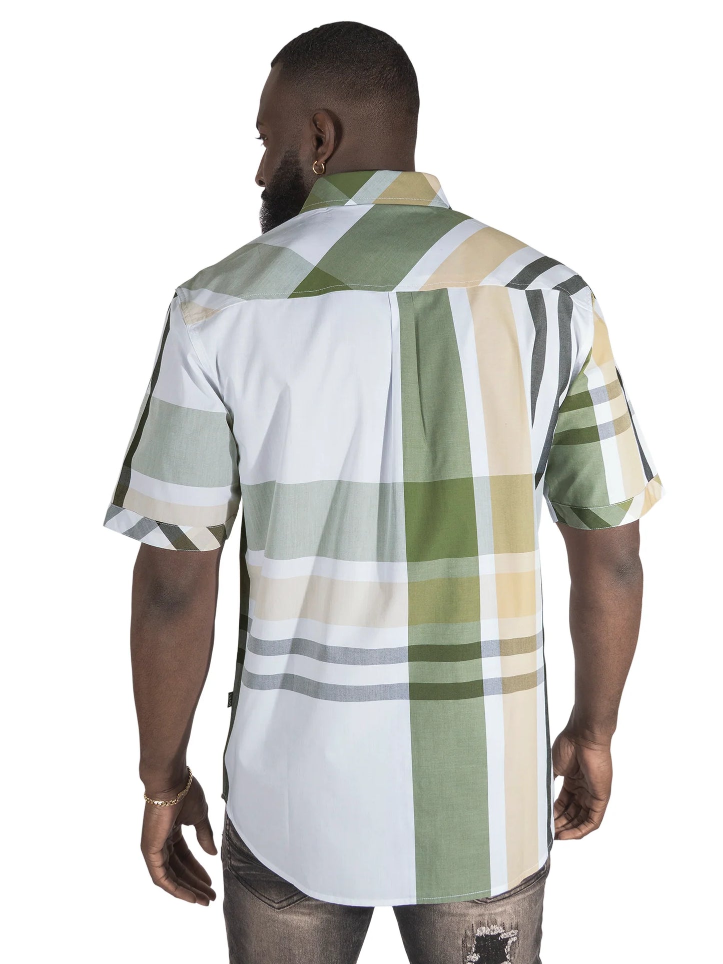 VENO  Robert Plaid Button-Down Shirt -(V842)