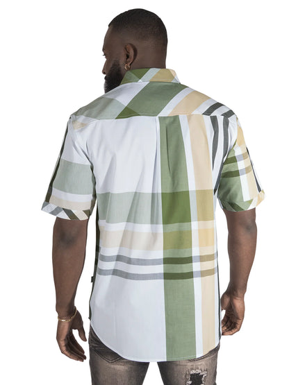VENO  Robert Plaid Button-Down Shirt -(V842)