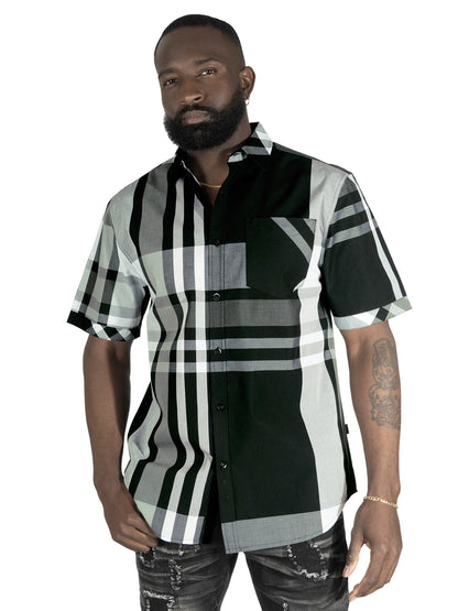 VENO  Robert Plaid Button-Down Shirt -(V842)