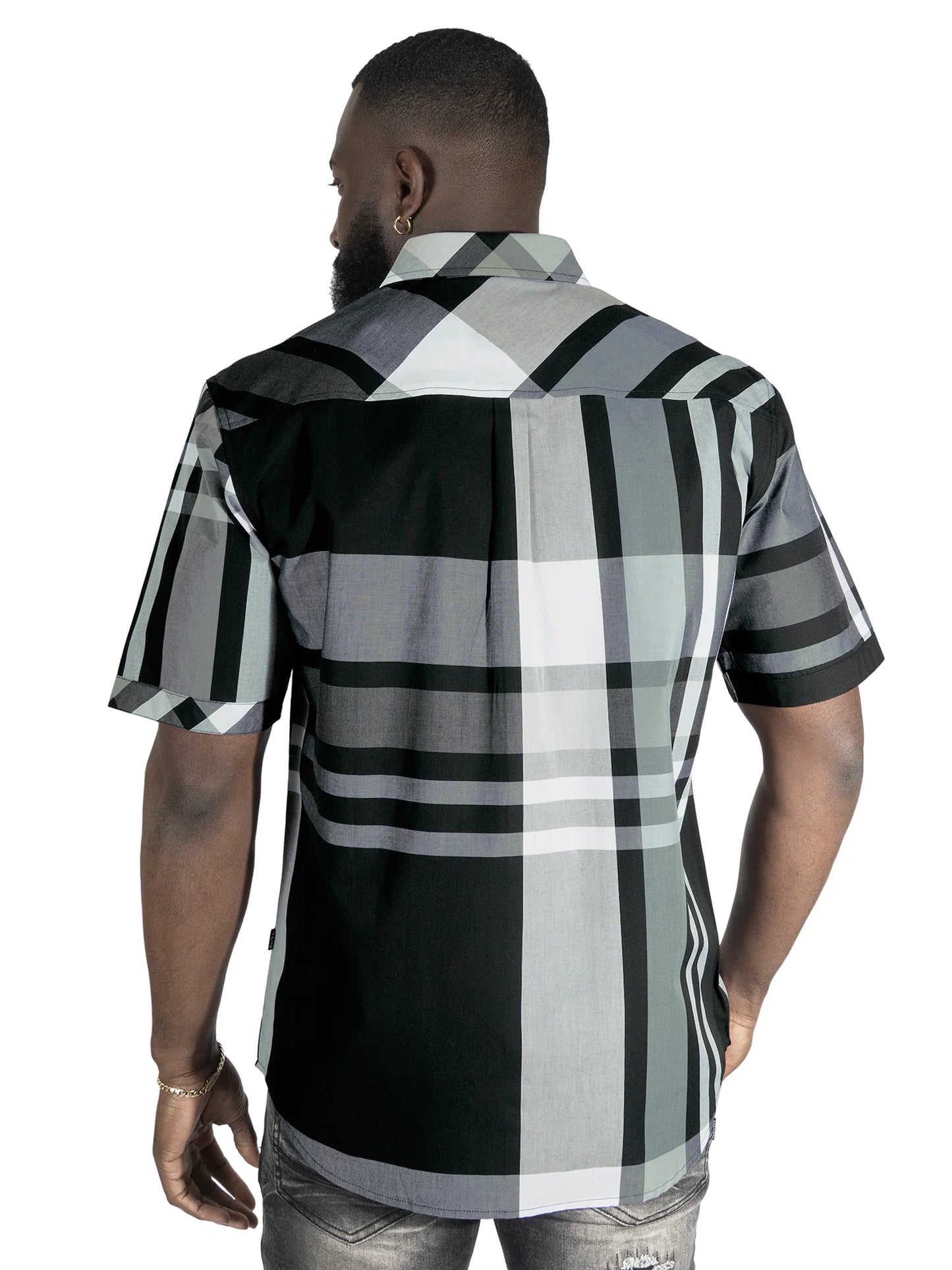 VENO  Robert Plaid Button-Down Shirt -(V842)