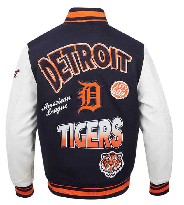 PRO STANDARD DETROIT TIGERS TURN IT UP M RIB WOOL VARSITY JACKET