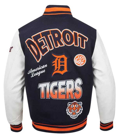 PRO STANDARD DETROIT TIGERS TURN IT UP M RIB WOOL VARSITY JACKET