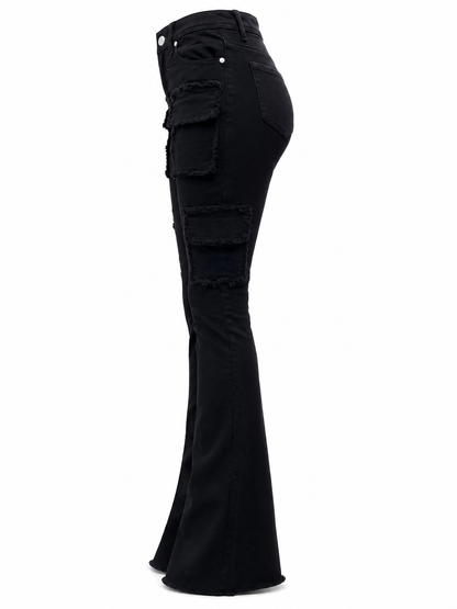 REDFOX WOMEN FRAY STACKED JEANS