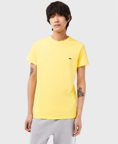 Lacoste - Pima Cotton Jersey T-Shirt, Crew Neck - Yellow