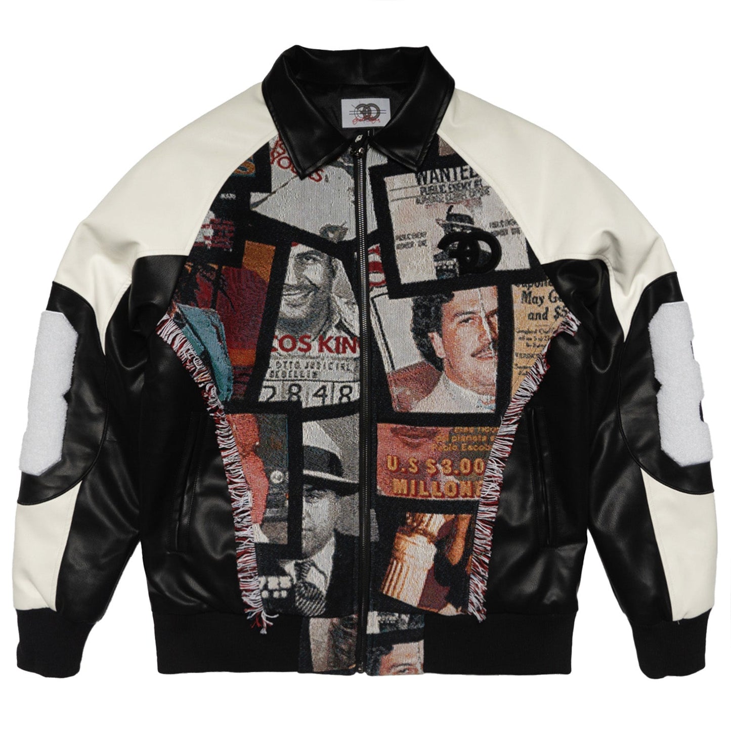 Frost F1028 Narco 8 Ball Varsity Jacket - Black