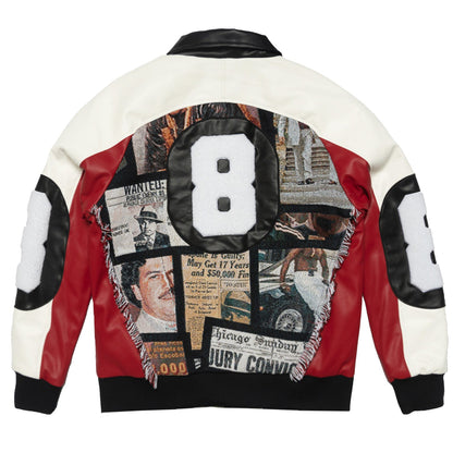 Frost F1028 Narco 8 Ball Varsity Jacket - Red