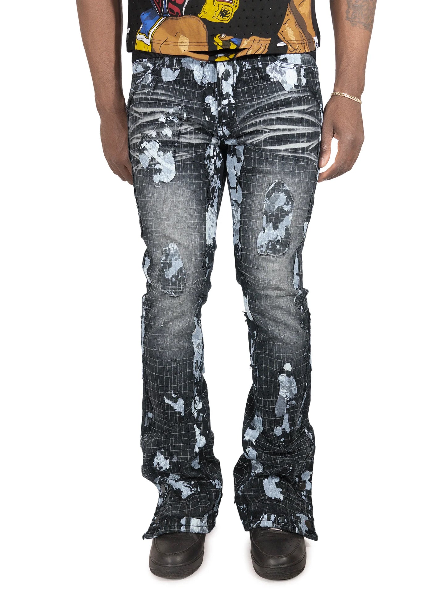 Frost - F1733 Amoto Stacked Jeans - Black