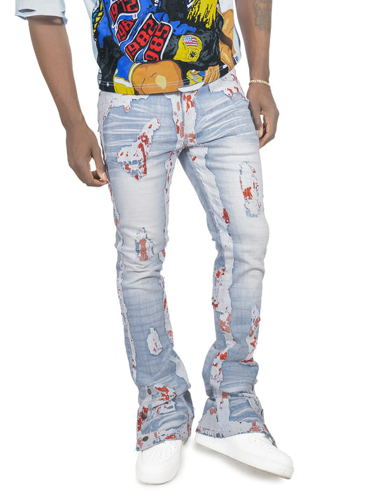 Frost - F1733 Amoto Stacked Jeans - Light Wash