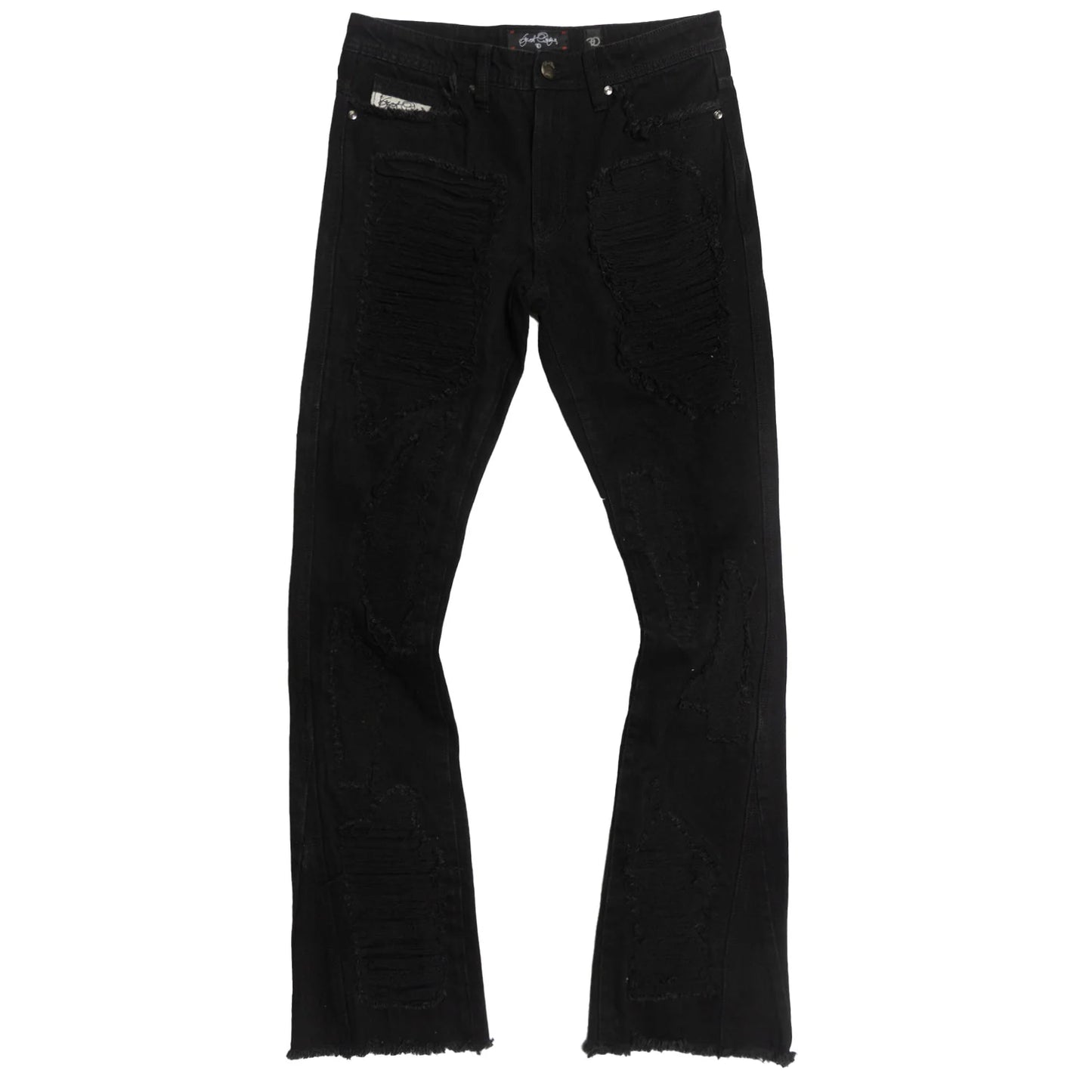 F1772 FROST BASEL DISTRESSED STACKED JEANS