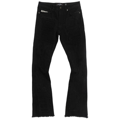F1772 FROST BASEL DISTRESSED STACKED JEANS