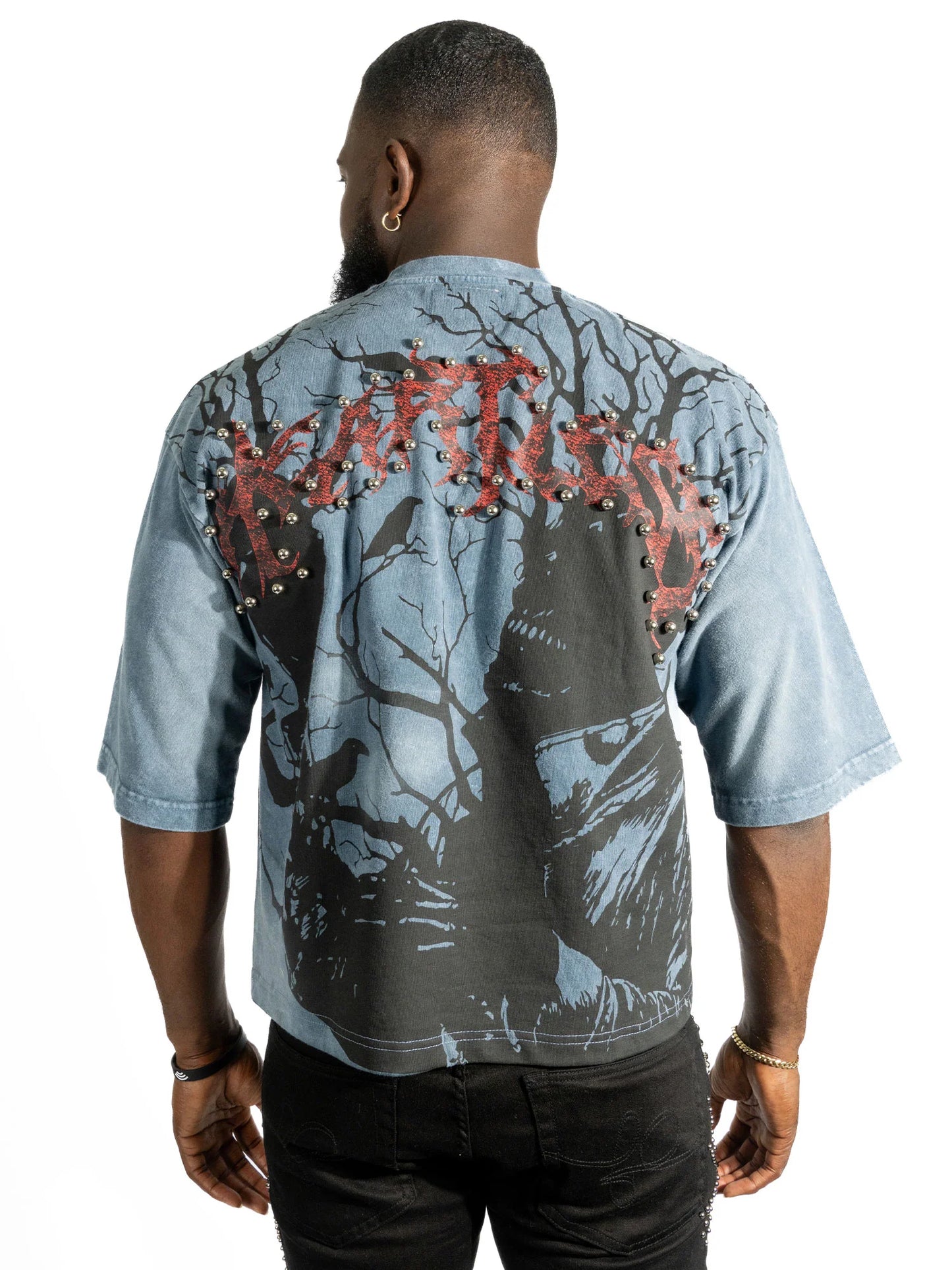 Frost - F179 Heartless Cropped Tee - Blue