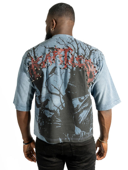 Frost - F179 Heartless Cropped Tee - Blue